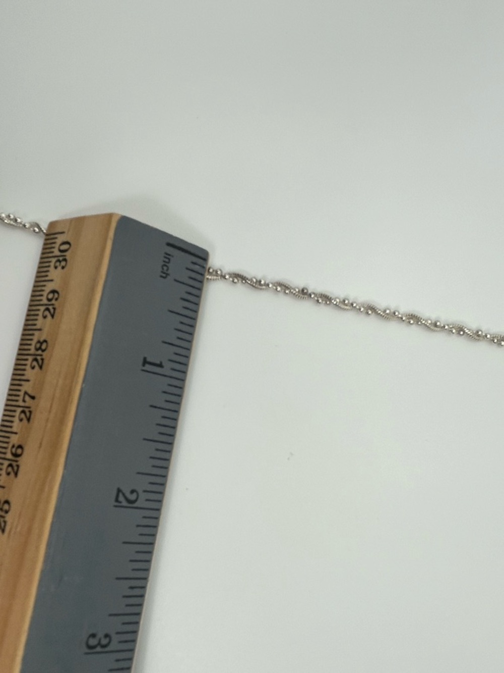 Sterling Silver Twisted Double Chain Anklet 10" Stamped 925 Italy SU - Picture 9 of 10